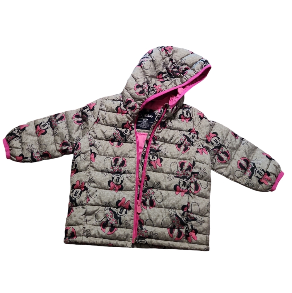 BabyGap puffer coat, Minnie mouse 18-24 M